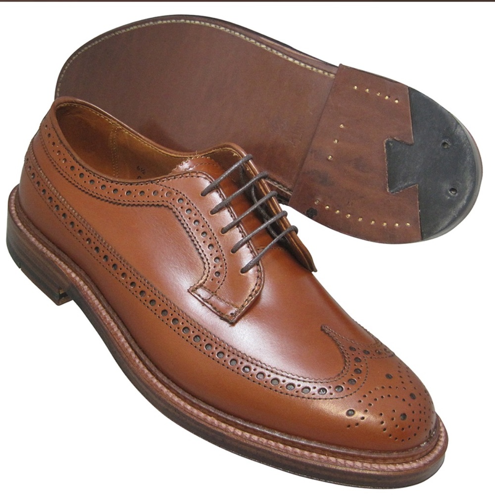 ALDEN LONG WING BLUCHER - BURNISHED TAN CALFSKIN • STYLE #979 • SZ 10 B/D